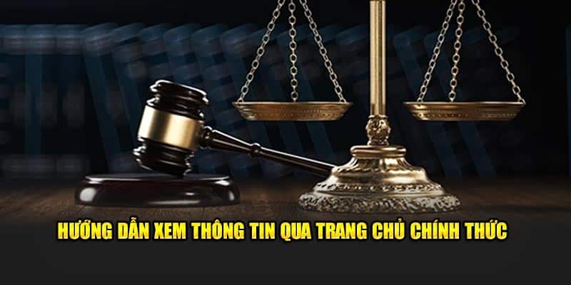 Hướng dẫn xem thông tin qua trang chủ chính thức 